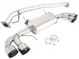 Megan Racing OE RS Series Catback Exhaust System with Quad 4.5inch Stainless Steel Burnt Rolled Tips Nissan GTR 09-15